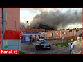 Strong fire in sewing factory in Moscow - Residents are evacuated