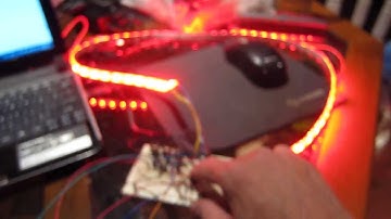Arudino Uno and RGB LED light strip - changing colors with a button push.