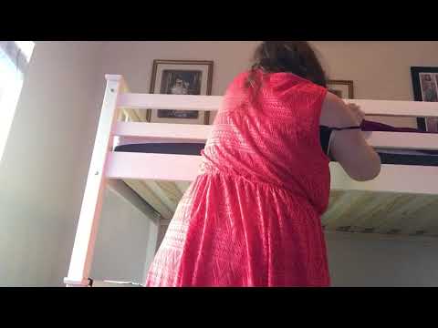 How to change sheets on a bunk bed (top bunk) non edited