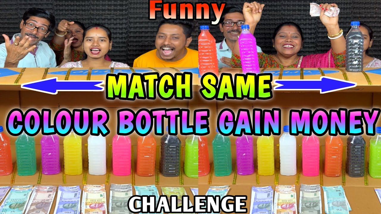Gloss Match Same Colour Bottle Gain Money Funny Challenge With Family