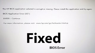 Fix Bios Application Error 501 Technical Adan 2023