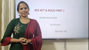 kcs act section 1 to 5 / DevikaPlusPoint/ 7012 857 970