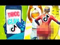 I hosted TRYOUTS for the NEW BEST FORTNITE CLAN on TIKTOK... (Thicc Clan)