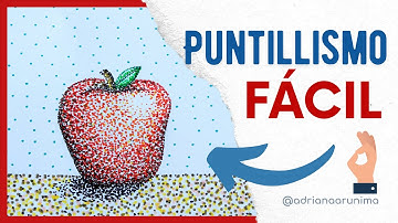 Técnica de PUNTILLISMO ● CREA una obra de arte con puntos ● Dibujo FÁCIL con puntos 🍎