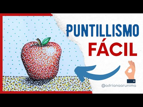 Técnica de PUNTILLISMO ● CREA una obra de arte con puntos ● Dibujo FÁCIL con puntos 🍎