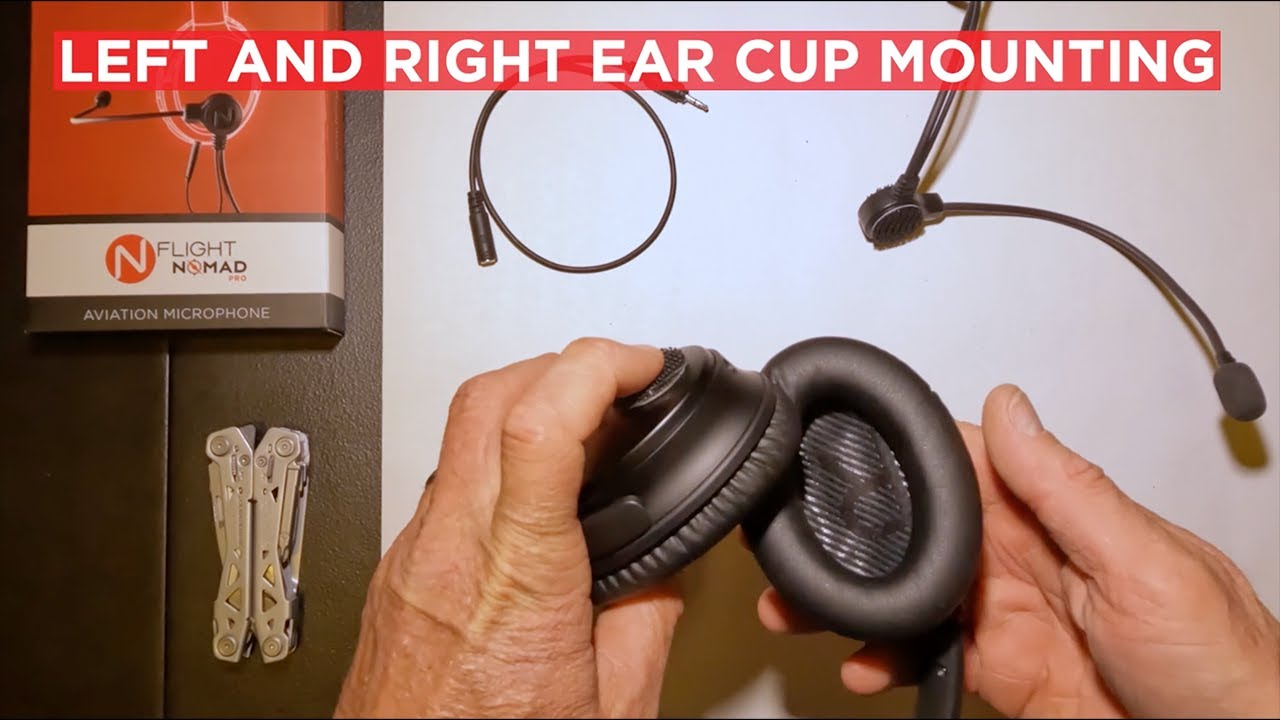 NFlight Nomad Right and Left Ear Cup Mounting - YouTube
