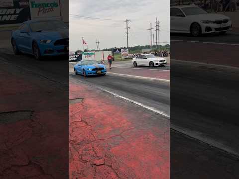 5.0 Mustang VS BMW M340i AWD #mustang #bmwm340i #dragracing