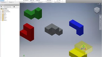 Noblin Inventor Tutorial - Puzzle Cube 001 - Assembly Mate and Flush Constraints