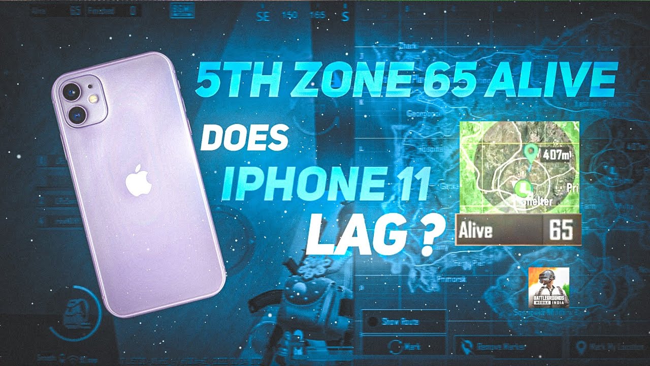 Iphone 11 BGMI Competitive Lag Test 🔥5th zone 65 ALIVE Does Iphone 11 lag ? | Iphone 11 BGMI Test 🔥