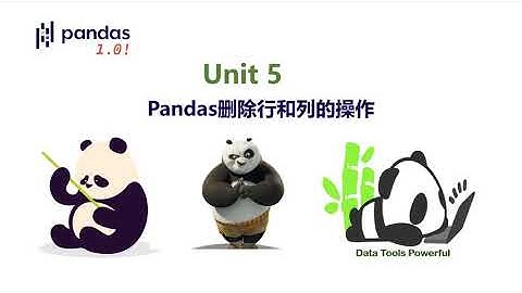 05 Pandas删除行和列的操作