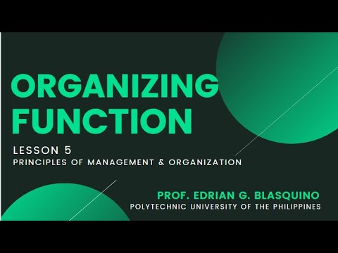 Video: Hva er organisering som ledelsesfunksjon?