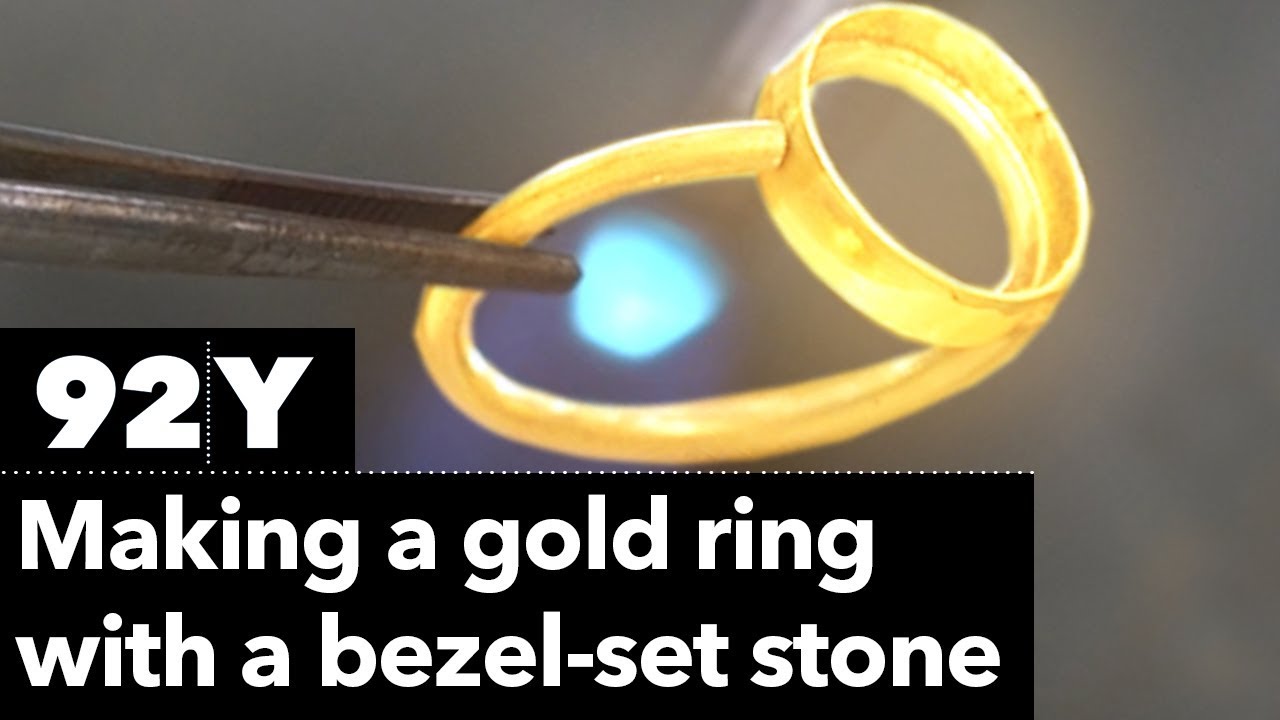 How to Make a Gold Ring With a Bezel-Set Stone - YouTube