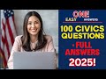 100 Civics Questions Random Order for the U.S. Citizenship Interview 2025-Slow &amp; Easy to Learn #n400