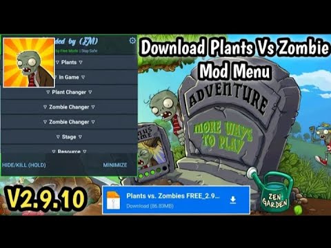 Растения против зомби мод меню последняя версия. Plants vs Zombies Mod menu. Читы на растения против зомби Mod menu.