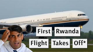 Very First Rwanda Flight Takes Off With Asylum Seeker*