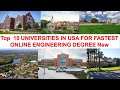 Top 10 UNIVERSITIES IN USA FOR FASTEST ONLINE ENGINEERING DEGREE New Ranking