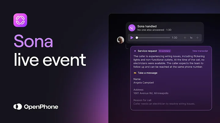 Webinar: Introducing Sona