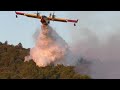 Terni: Canadair e vigili del fuoco in azione tra Poggio dì Otricoli e Calvi