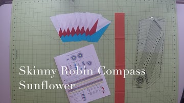 Robin Ruth Design Skinny Robin Compass Sunflower - Strip Piecing Method