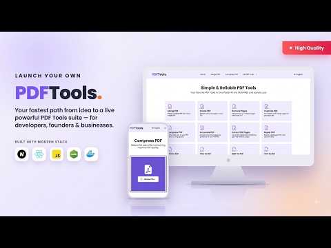 PDF Tools [All in one] - High Quality PDF Tools - JavaScript Next.js React Web Application
