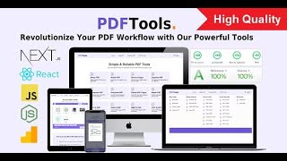 PDF Tools [All in one] - High Quality PDF Tools - JavaScript Next.js React Web Application