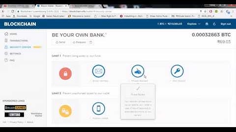 How To Create Bitcoin Wallet on blockchain in !! Hindi !! a complete tutorial