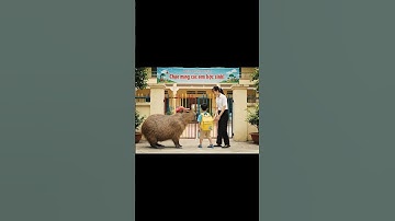 Capy đưa em đi học thật là dễ thương #capybara #ongbavaboss #vuive