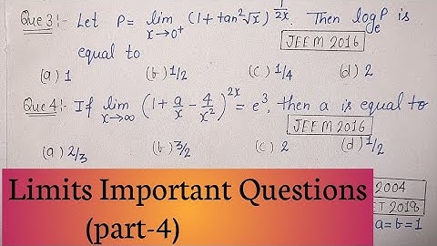 Limite imp. Questions (part-4)For JEE,Nimcet,NDA,TGT,PGT,JNU,JMI,BHU B.Sc.,MCA