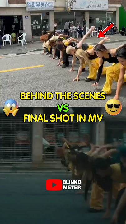 BLACKPINK 'JUMP' MV BEHIND THE SCENES VS FINAL SHOT #blackpink#jennie#jisoo#lisa#rosé#kpop#shorts