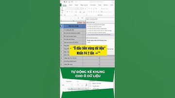 Tự động kẻ viền của ô trong Excel! #Shorts