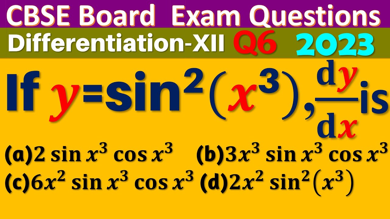Q6 If Y sin 2 x 3 Then Dy dx Is If Y Sin Square X Cube q6-if-y-sin-2-x-3-then-dy-dx-is-if-y-sin-square-x-cube