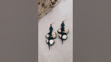 handmade black snake earrings #shorts #tutorial
