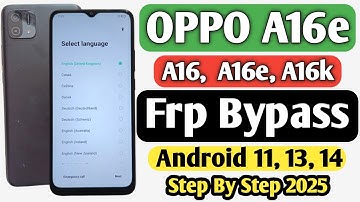 Oppo A16e Frp Bypass | Oppo A16, A16e, A16k Frp Bypass | Oppo A16e Google Account Unlock  2025 |