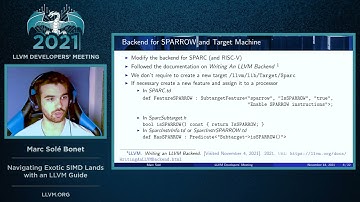 2021 LLVM Dev Mtg “Navigating Exotic SIMD Lands with an LLVM Guide”