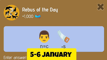 Rebus of The Day 5 January | zoo airdrop rebus of the day#rebusoftheday