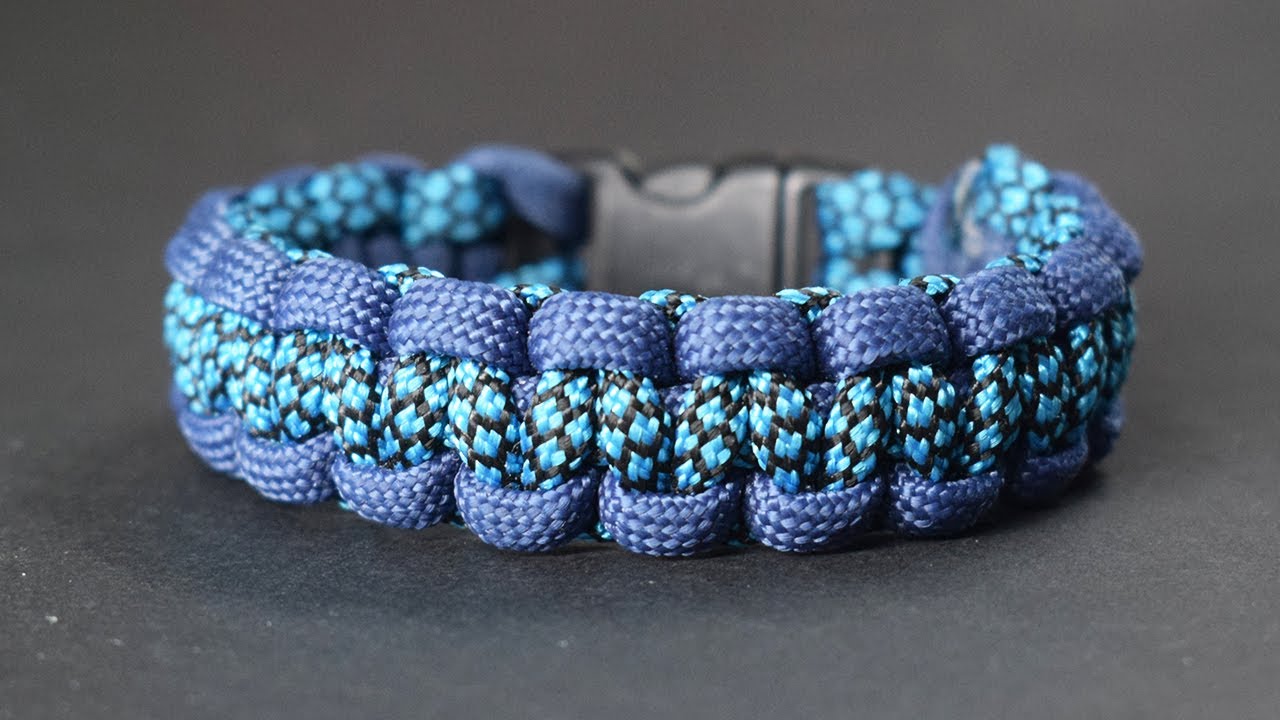 Como hacer un brazalete o pulsera paracord espina de serpiente o serpent  spine knot 