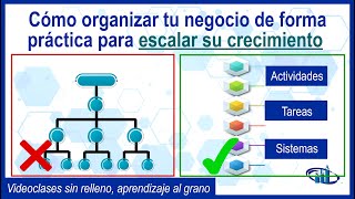 Cómo organizar un negocio correctamente para lograr escalar su crecimiento más fácilmente