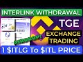 Interlink Network HCS new update today | ITLG coin mining withdrawal latest news | ITL price Pi Labs