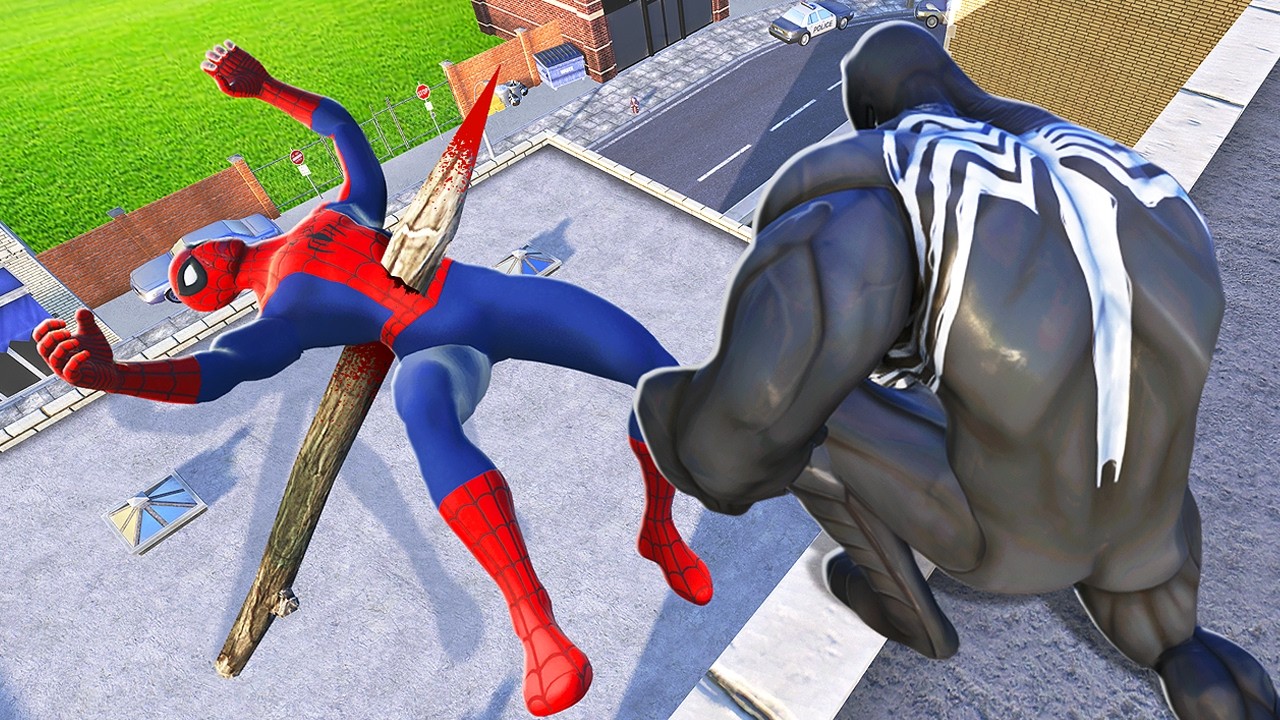 IMPALING Spiderman as Venom in Overgrowth