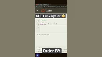 Thumbnail of SQL funksiyaları | Order BY | INNAB  #sql #orderby