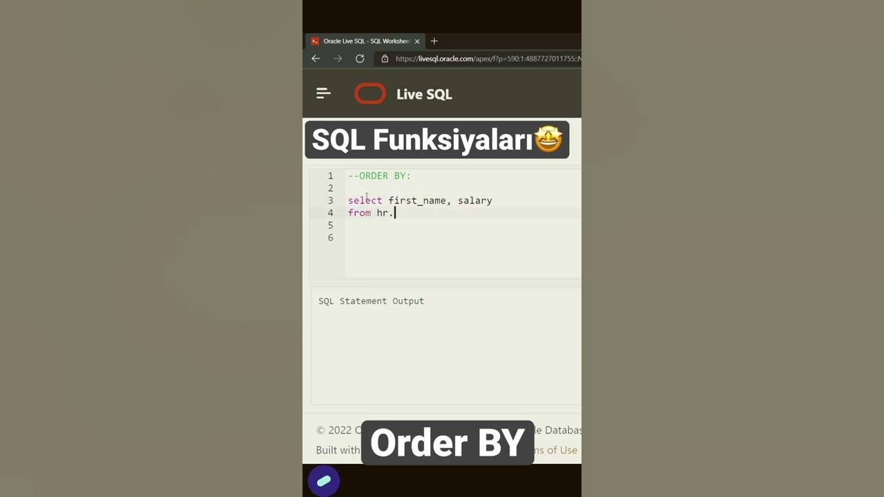 SQL funksiyaları | Order BY | INNAB  #sql #orderby