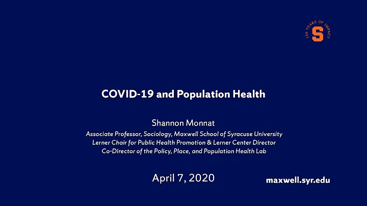 Shannon Monnat | COVID-19 and Population Health
