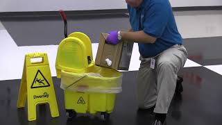 Applying Floor Finish Using a  Mop & Bucket