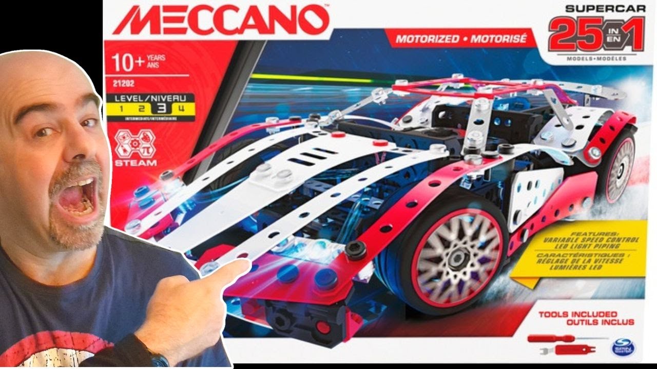 Unboxing and build of Meccano 25 in 1 supercar for 2024 