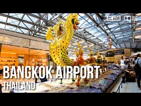 Bangkok Suvarnabhumi International Airport - 🇹🇭 Thailand - 4K Walking Tour