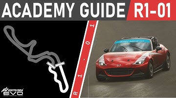 How To Get 3 Stars R1-01 Driving Academy Guide - Assetto Corsa EVO