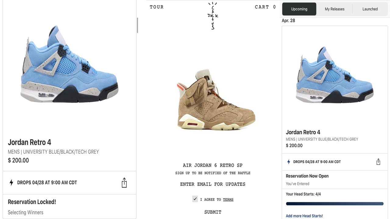 travis scott jordan 6 footlocker
