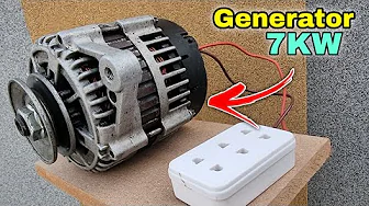 I turn car dynamo into 220v 7000w electric generator | @Amir Experience