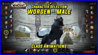 WoW Class Animations - Worgen Male - WoW Shadowlands  Character Creation Screen
