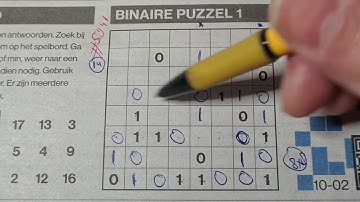 (#5941) Friday. Binary01 Sudoku puzzle. Bonus Extra edition. 02-10-2023 Extra part 3 of 4
